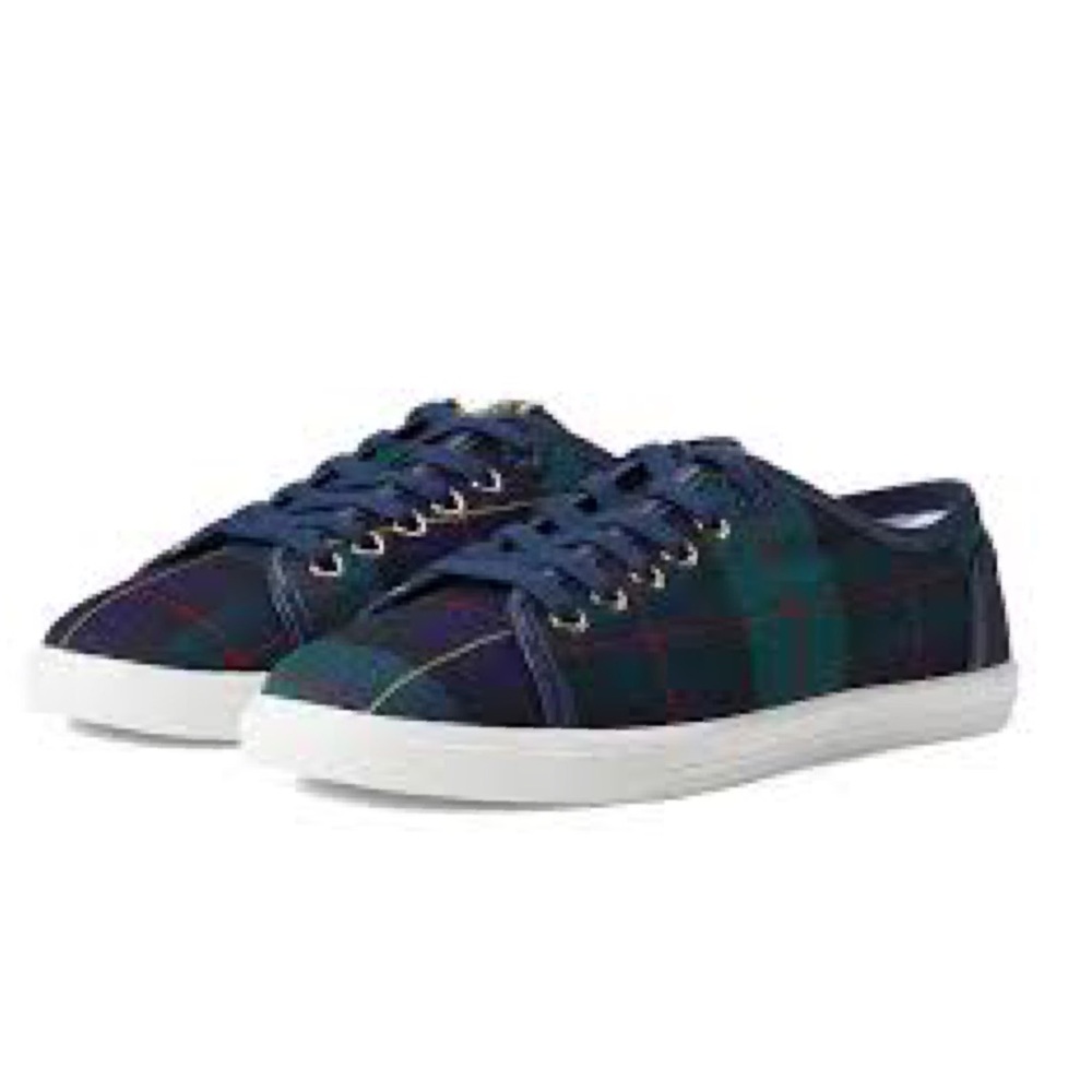 Jack Rogers Lia Sneaker in Midnight navy Plaid size 7
